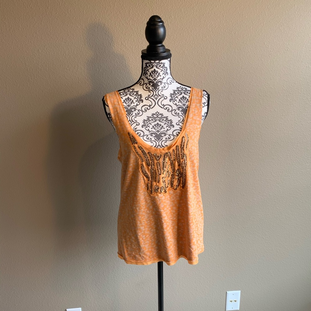 NWT Tank Top w/ Sequins & Back Zipper
